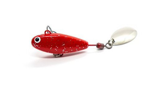 Приманка тейл-спиннер HURRICANE 32g 40 мм LONG Red glitter NEW