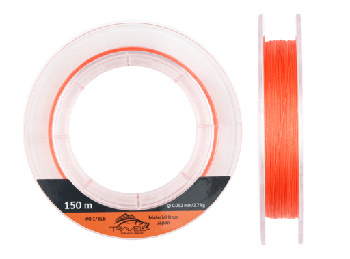 Плетёный шнур Travel Scorpion 4X PE #0.5/11LB 0.117mm/5.1kg 150m Orange
