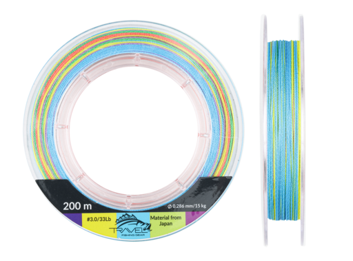 Плетёный шнур Travel TROLLING 4X PE #4/60LB 0.310mm/29kg 200m Multi Color