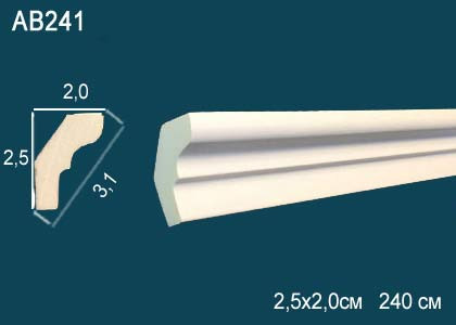 Лепнина Перфект Карниз потолочный гладкий AB241