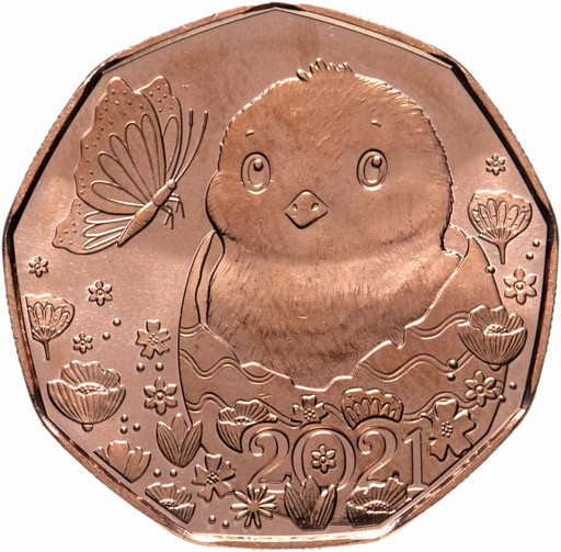 5 евро Австрия 2021 «Маленькое чудо - цыпленок»