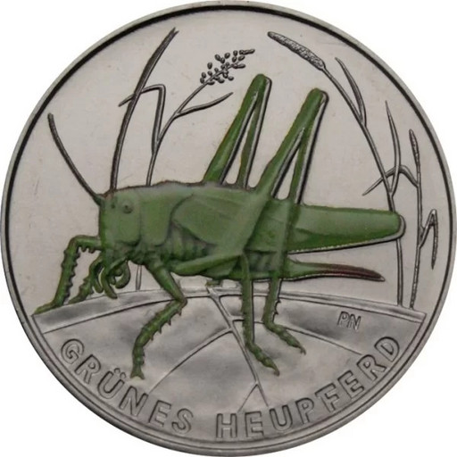 5 евро Германия 2024 «Зеленый кузнечик»
