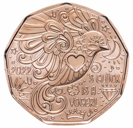 5 евро Австрия 2022 «Птица счастья»