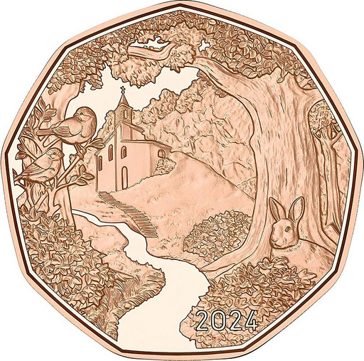 5 евро Австрия 2024 «Пасха в пути»