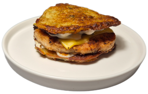 Дранбургер с куриной котлетой