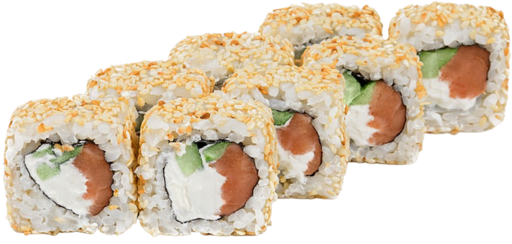 Калифорния с лососем в кунжуте