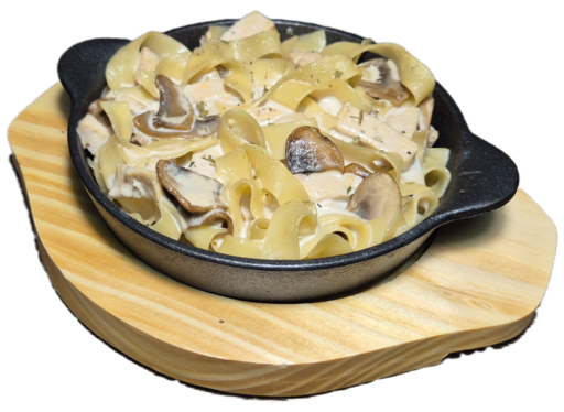 Сковородка Паста с курицей и грибами