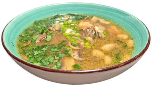 Суп Мисо-суп с курицей и грибами