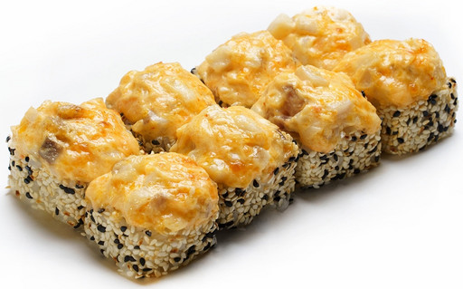 Запечённая Калифорния с лососем в кунжуте