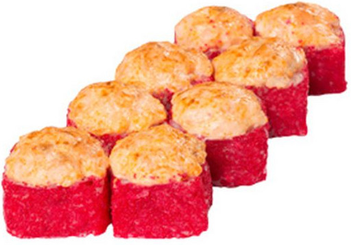 Запечённая Калифорния с мясом краба в икре масаго