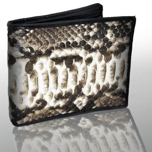 Кожаный кошелек-портмоне из кожи питона