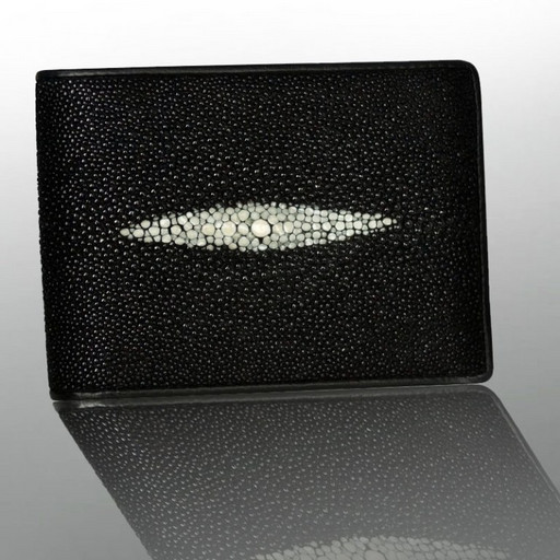 Портмоне из натуральной кожи ската - много карманов и отделений